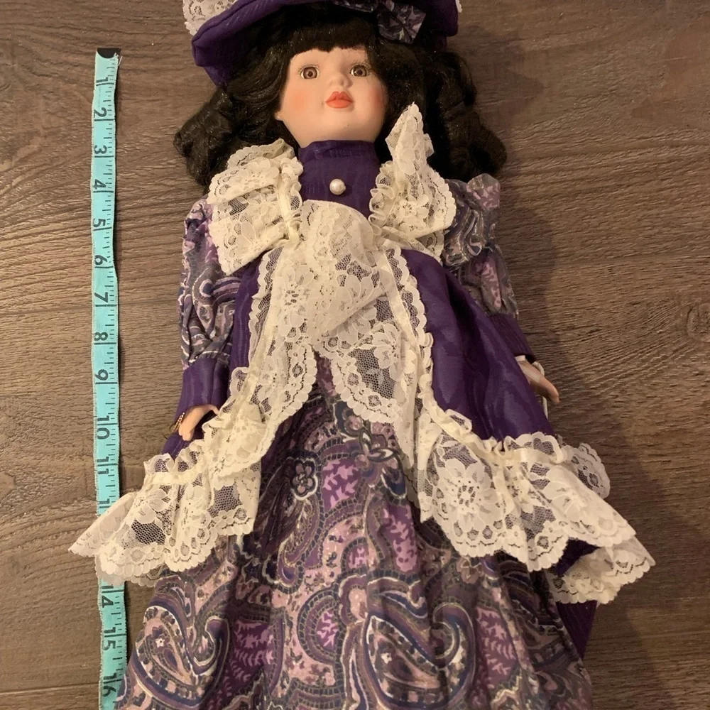Elegant Purple and Cream Doll